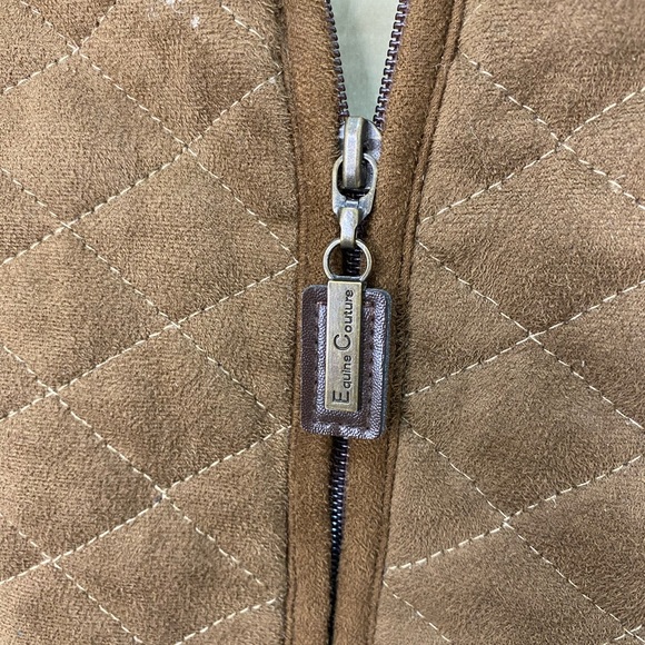 Equine Couture Women's Brown Quilted Riding Jacket size medium - Picture 3 of 15